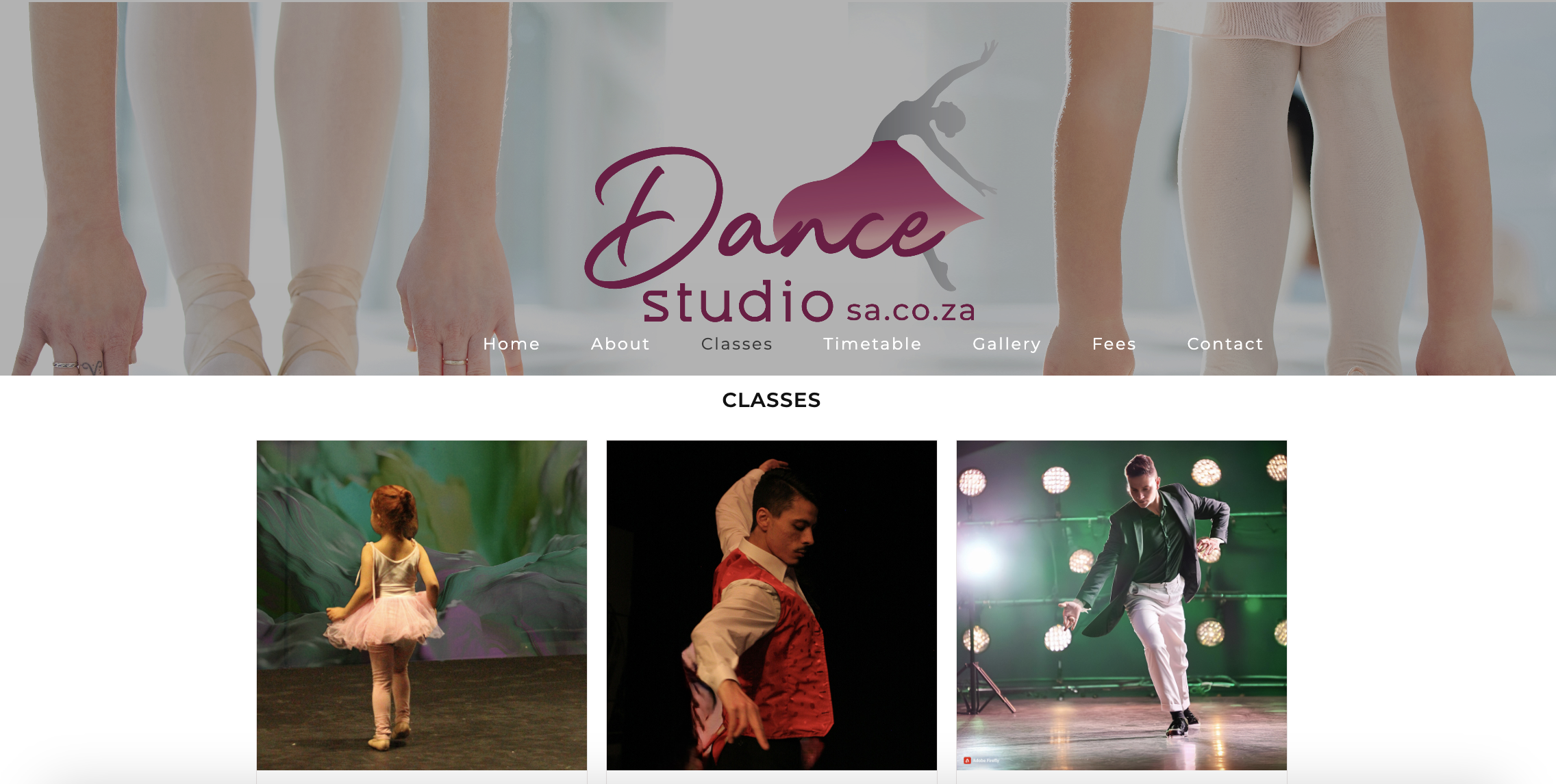 Dance Studio website